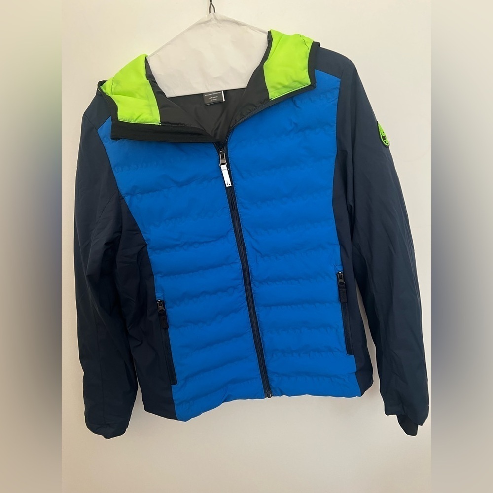 GERRY YOUTH BOYS FULL ZIP POLYFILL JACKET WITH HOOD. SIZE L (14-16)